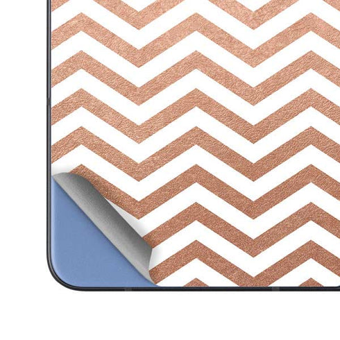 Rose Gold Chevron Galaxy Z Fold5 5G Skin